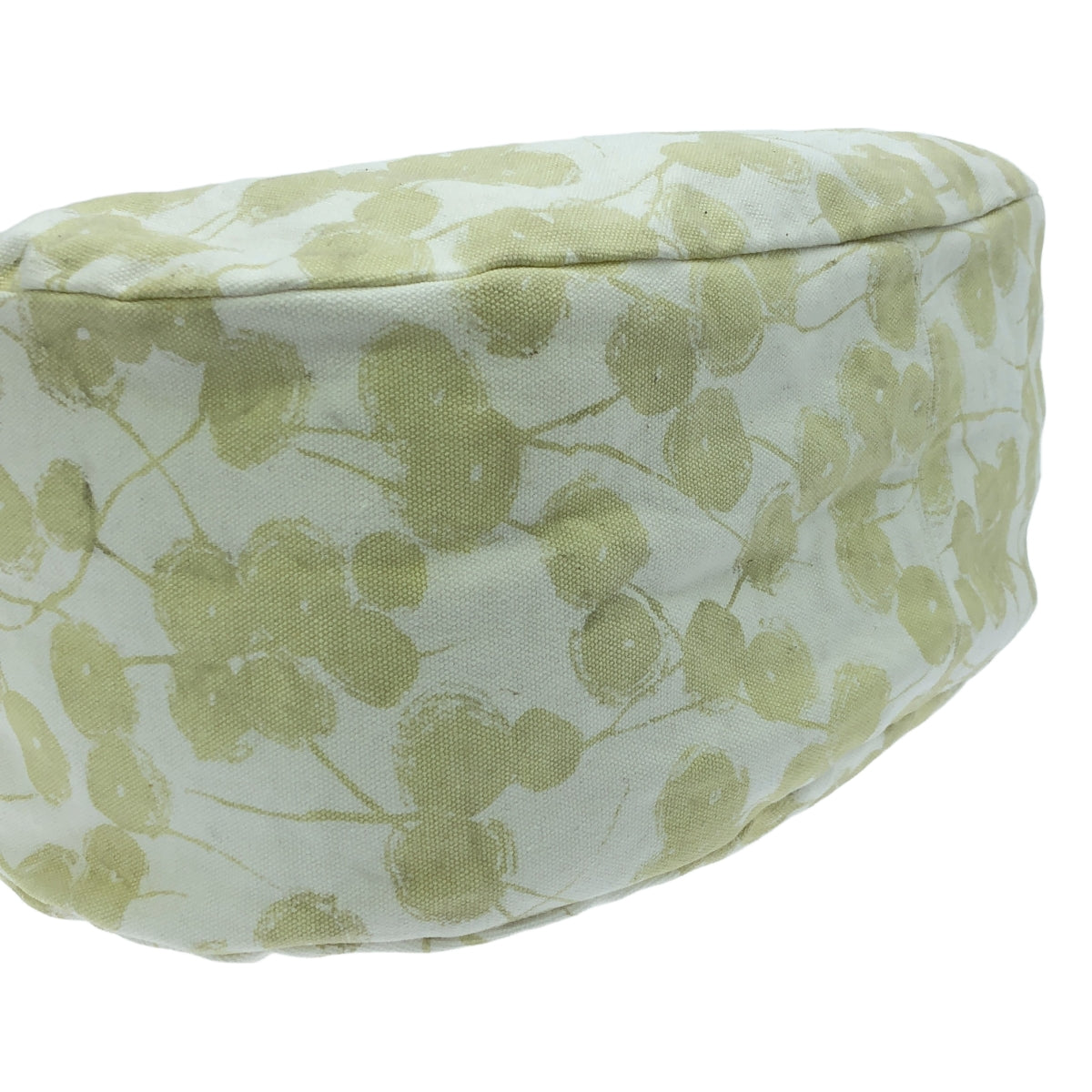 棉紡織商行 |全身印花帆布單肩包 |白色/黃色 |女性的