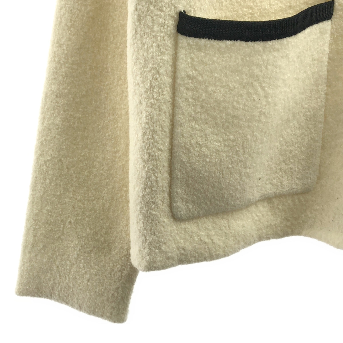 Tomorrowland BALLSEY | 羊毛尼龍圈形呢開襟羊毛衫 | S 碼 | 白色/黑色 | 女款