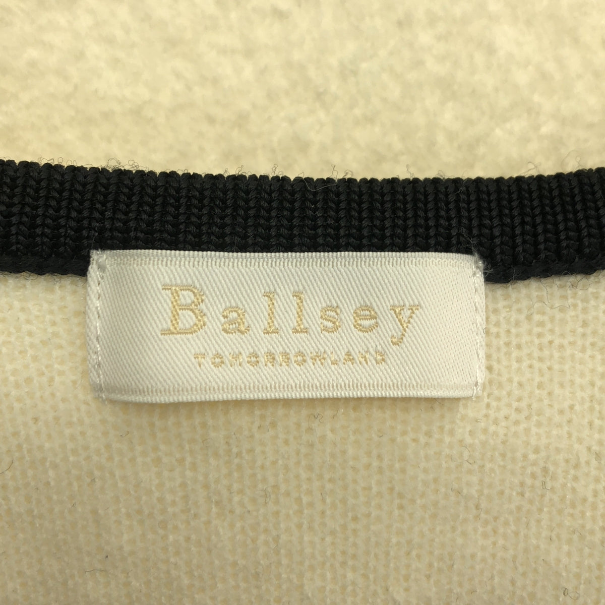 Tomorrowland BALLSEY | 羊毛尼龍圈形呢開襟羊毛衫 | S 碼 | 白色/黑色 | 女款