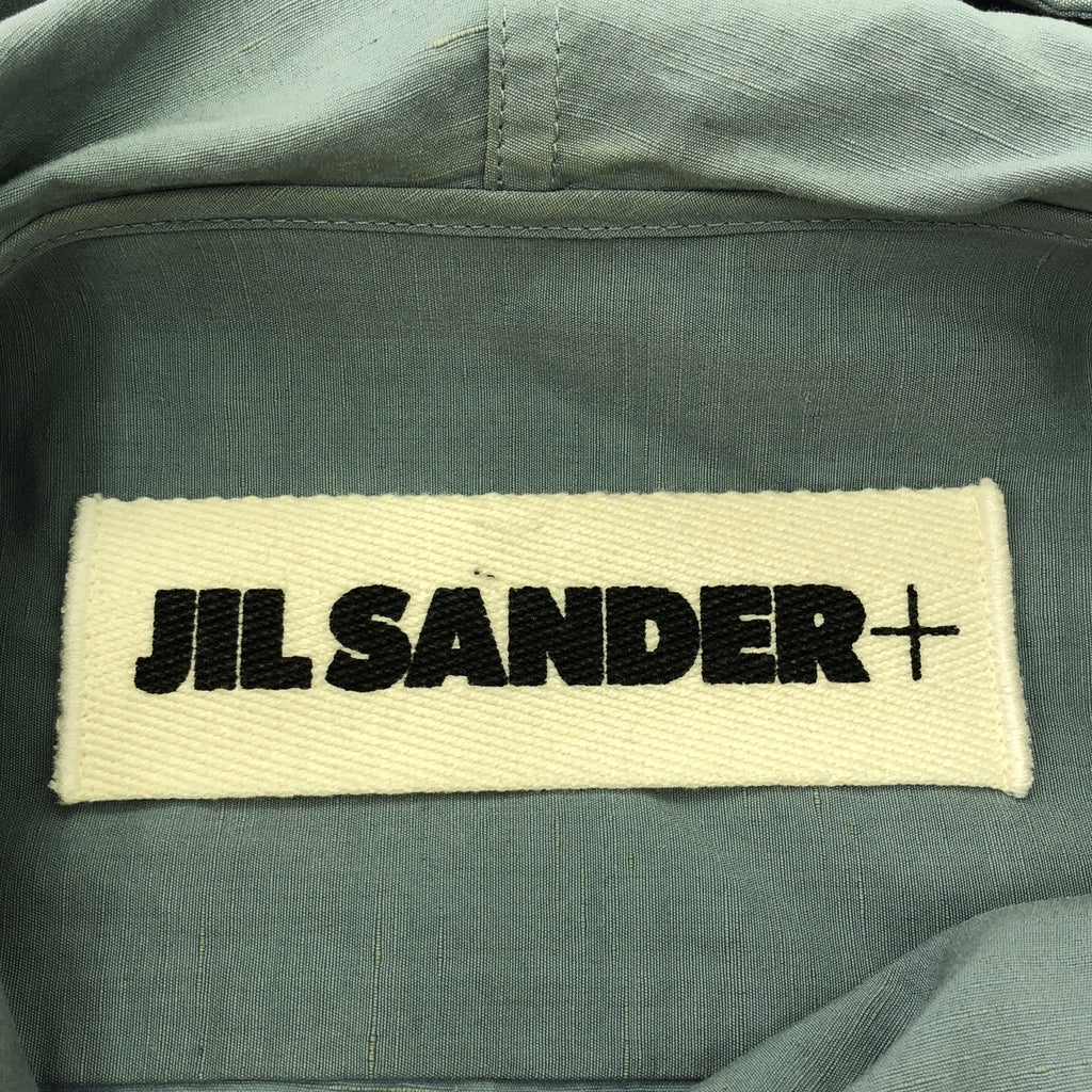 JIL SANDER+ / ジルサンダープラス | コットンリネン フーデッド コート | 44 | ライトブルー | メンズ