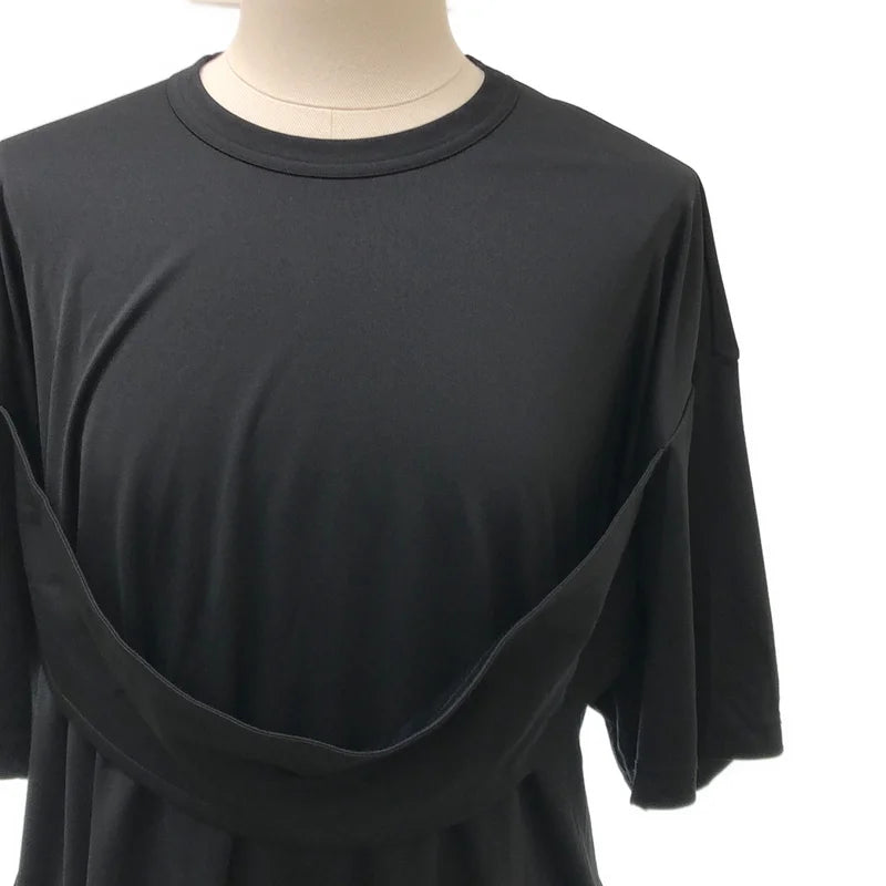 COMME des GARCONS HOMME PLUS / コムデギャルソンオムプリュス | 2022AW | ポリエステル 変形 クルーネック Tシャツ カットソー | L | メンズ