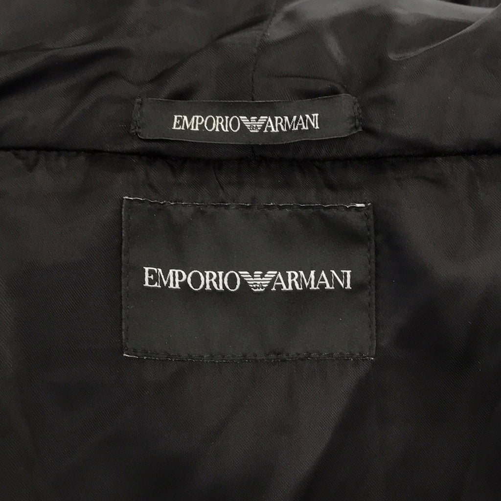 [狀況良好] EMPORIO ARMANI / 安普里奧·阿瑪尼 |梅爾頓羊毛連帽夾克 / 全襯裡 | 50 |黑色 |男士