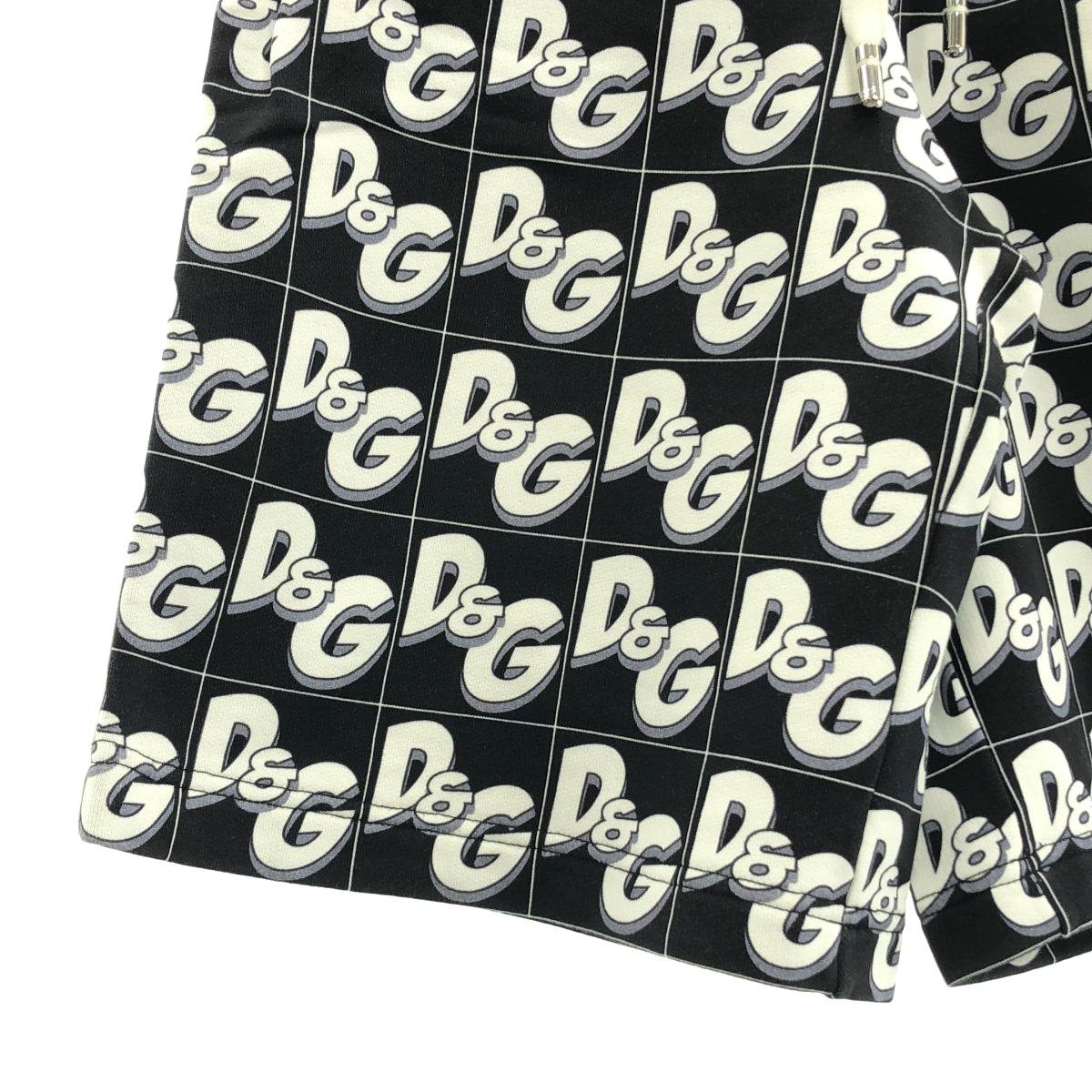 DOLCE＆GABBANA / ドルチェ＆ガッバーナドルガバ | コットン 総柄 ロゴジップ ドローストリング ショートパンツ ショーツ | XS | メンズ
