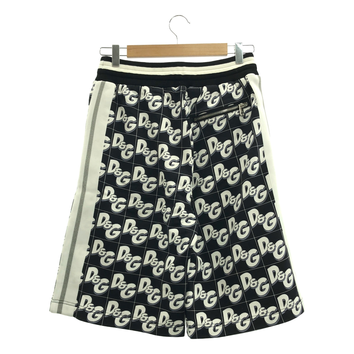 DOLCE＆GABBANA / ドルチェ＆ガッバーナドルガバ | コットン 総柄 ロゴジップ ドローストリング ショートパンツ ショーツ | XS | メンズ