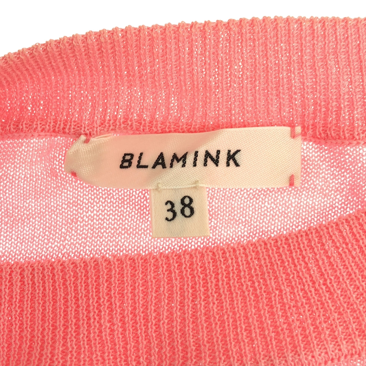 BLAMINK | 18G cotton crew neck short sleeve knit | 38 | Women's