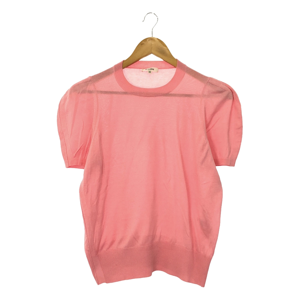 BLAMINK | 18G cotton crew neck short sleeve knit | 38 | Women's