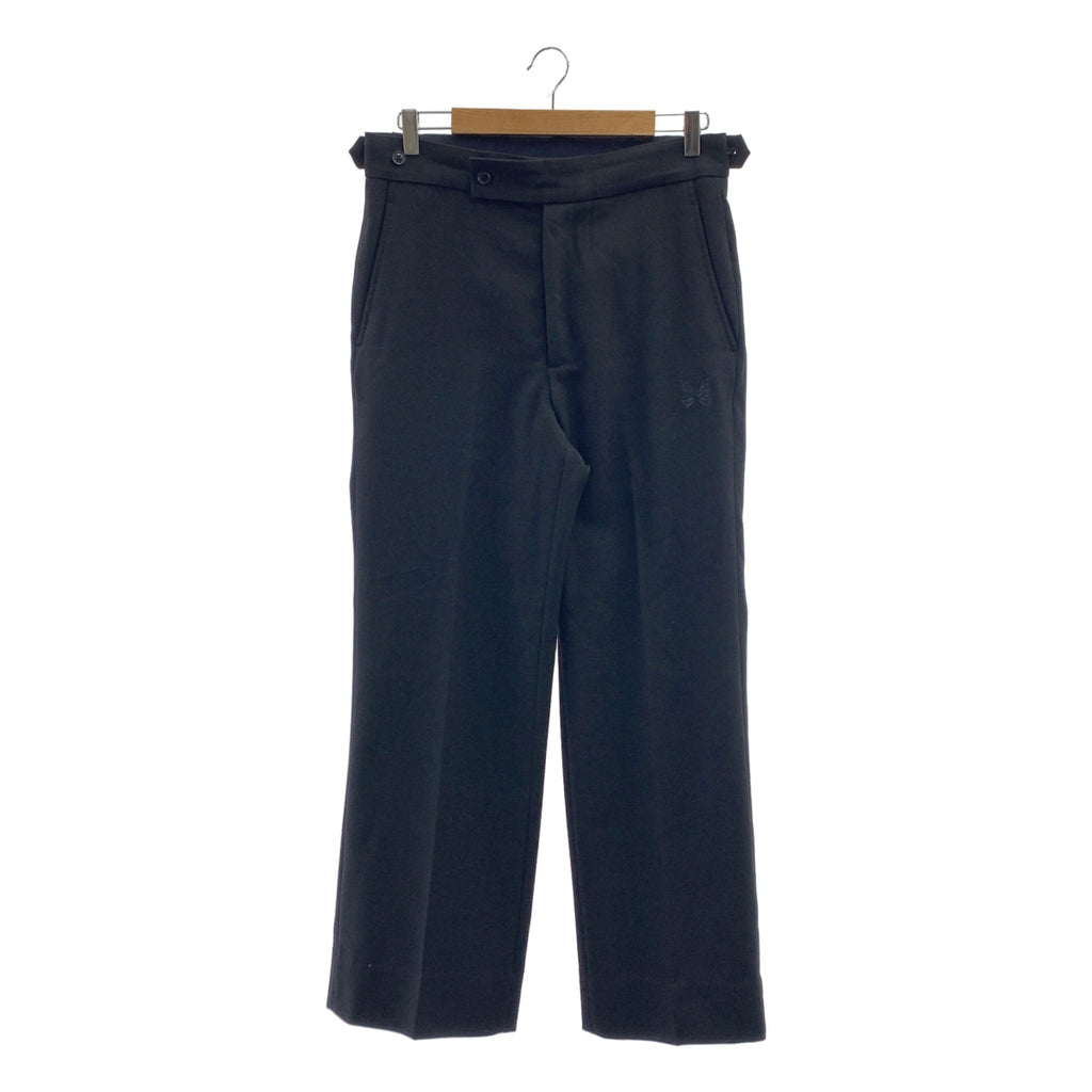 Needles / ニードルス | × STUDIOUS / ステュディオス別注 パピヨン刺しゅう スラックス パンツ | S | ブラック | メンズ