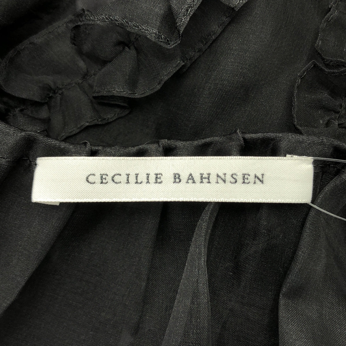 Cecilie Bahnsen / セシリーバンセン | OPAL DRESS オパールドレス シルク フリル シアー ノースリーブ ワンピース | UK6 |