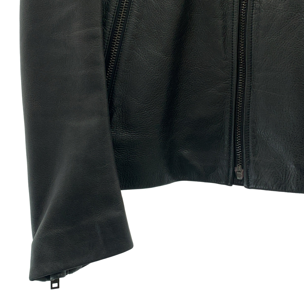 Maison Martin Margiela / メゾンマルタンマルジェラ | 2012AW | 5ZIP LEATHER RIDERS JACKET 八の字 レザー ライダースジャケット | 44 | ブラック | メンズ