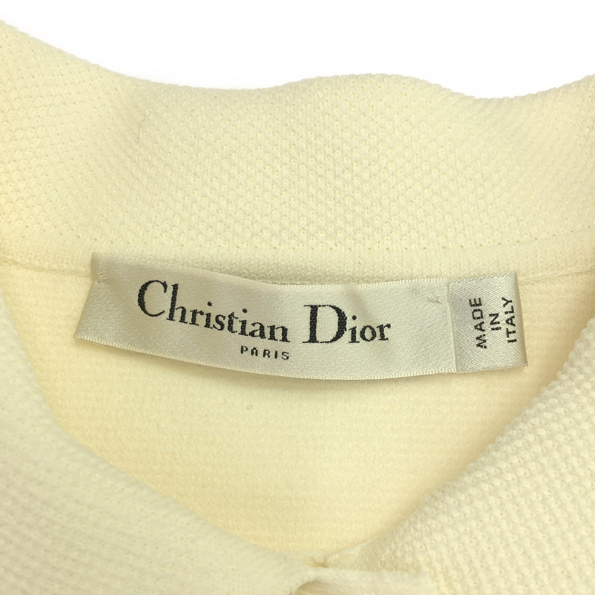 【美品】  Christian Dior / クリスチャンディオール | パール装飾 ロゴボタン テクニカル シングル ジャケット | 36 | ホワイト | レディース