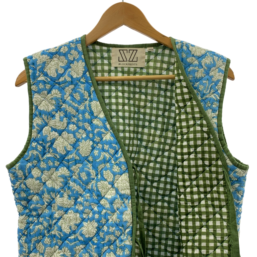 SZ Blockprints / エスゼットブロックプリント | MANJU VEST NILA PRINT キルティングベスト | XS/S |