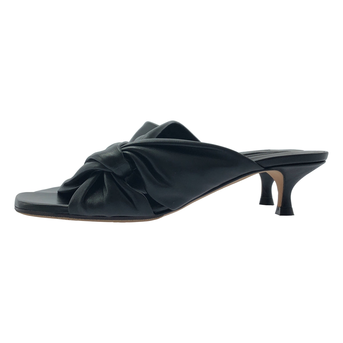 BRENTA / 브렌타 | 크로스 가죽 뮬 샌들 | 36 | 블랙 | 여성