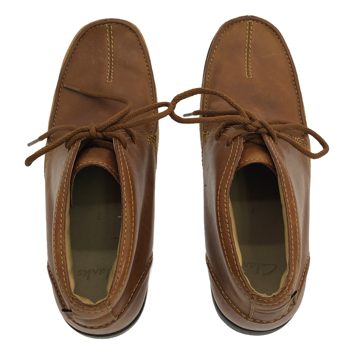 clarks / clarks | leather chukka boots | 7 | brown | men's