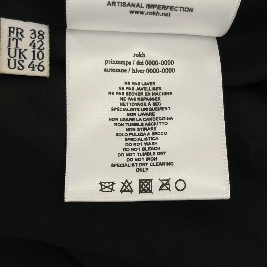 【美品】  Rokh / ロック | ボリュームスリーブ付 チェーン総柄ロングワンピース | 38 | ブラック/ブラウン | レディース