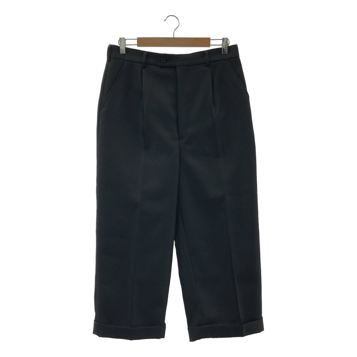 COMME des GARÇONS HOMME | 2023 秋冬系列 | 聚酯單褶闊腿褲 | S 碼 | 男士