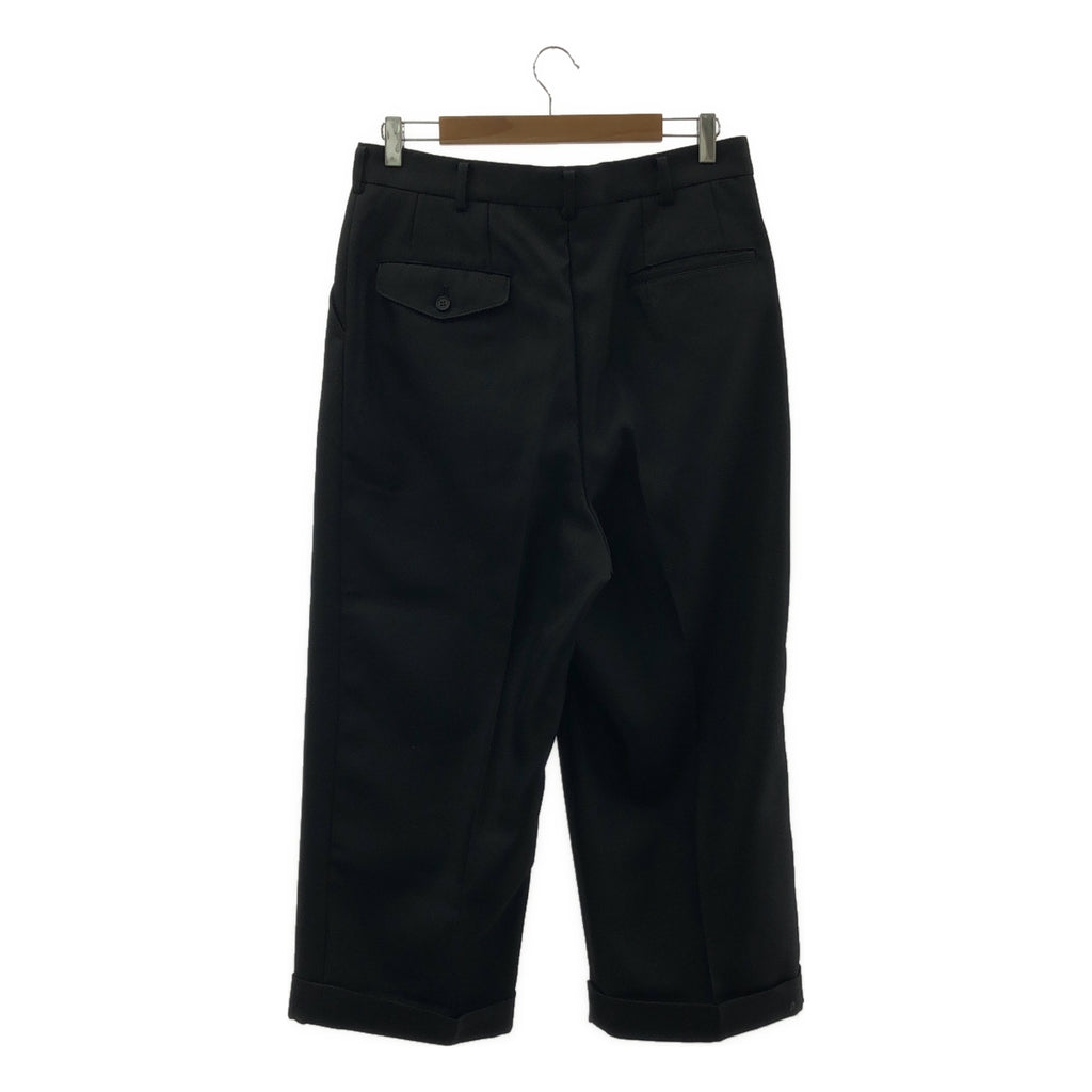 COMME des GARÇONS HOMME | 2023 秋冬系列 | 聚酯單褶闊腿褲 | S 碼 | 男士