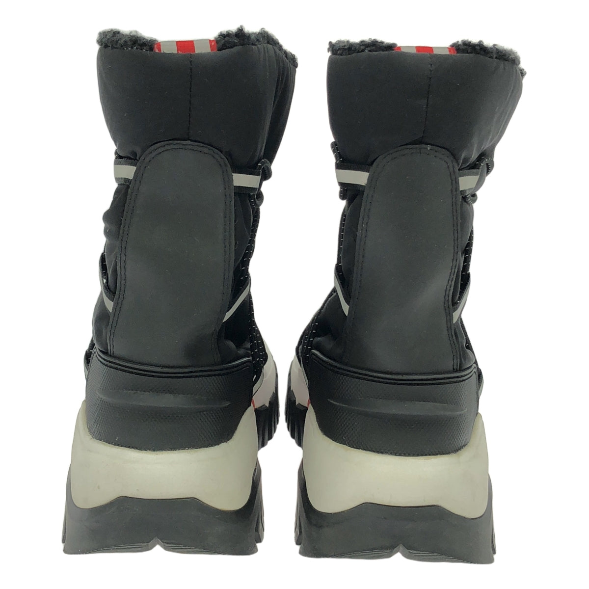 HUNTER / ハンター | recycled polyester snow boot スノーブーツ | UK4 | ブラック/ホワイト/レッド | レディース