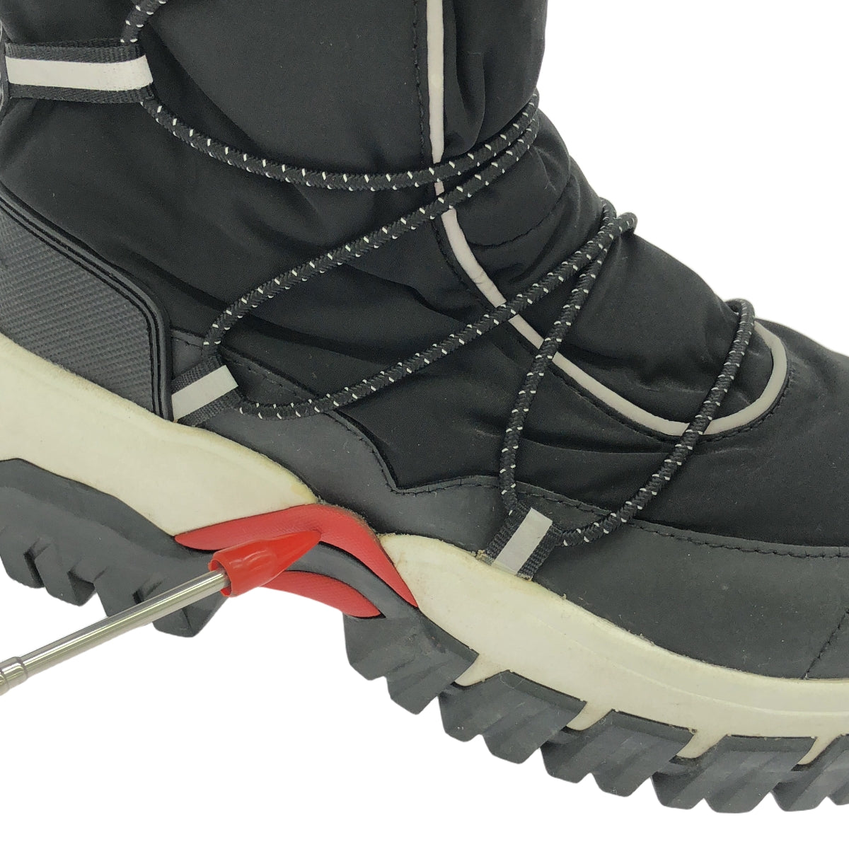 HUNTER / ハンター | recycled polyester snow boot スノーブーツ | UK4 | ブラック/ホワイト/レッド | レディース