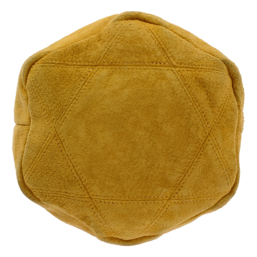 Sasquatchfabrix | 真皮頭盔包，絨面革抽繩包 | 芥末黃 | 男士