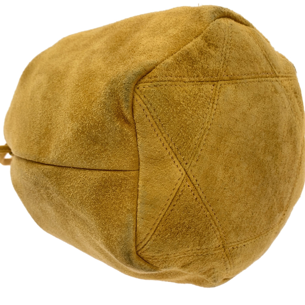 Sasquatchfabrix | 真皮頭盔包，絨面革抽繩包 | 芥末黃 | 男士