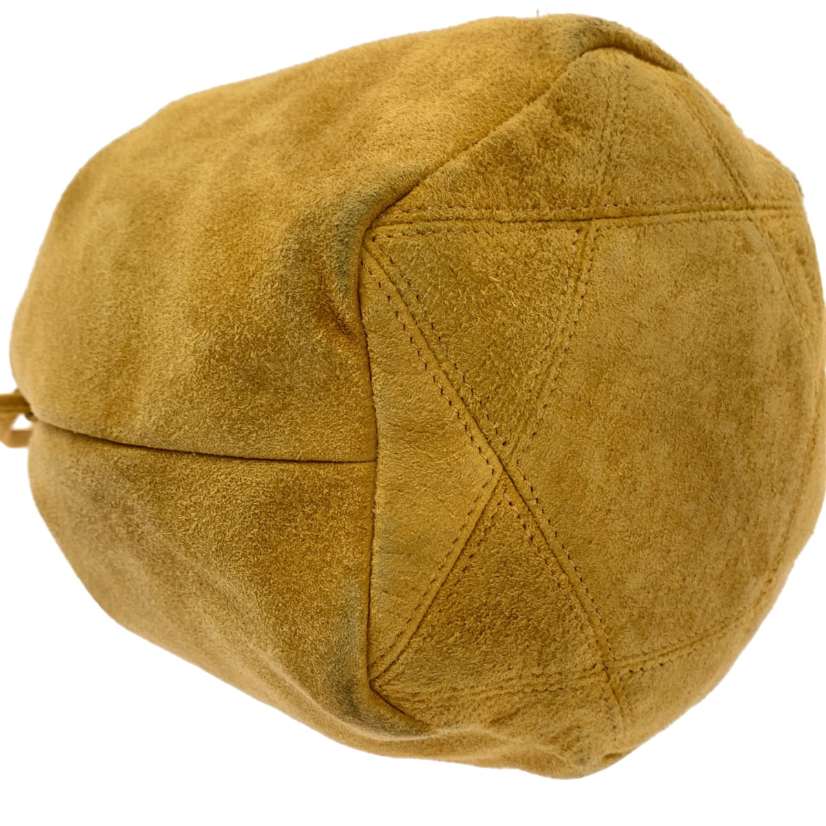 Sasquatchfabrix | 真皮頭盔包，絨面革抽繩包 | 芥末黃 | 男士