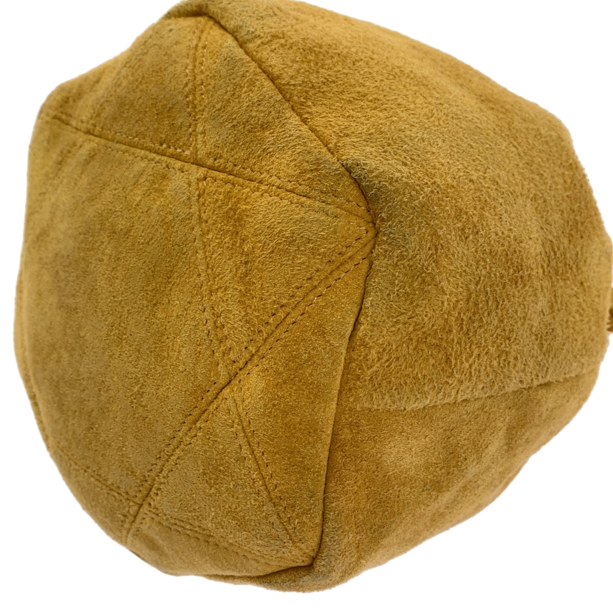 Sasquatchfabrix | 真皮頭盔包，絨面革抽繩包 | 芥末黃 | 男士