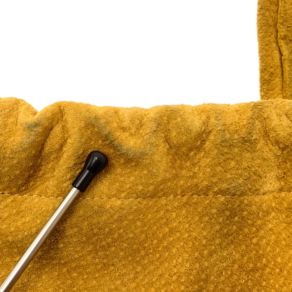 Sasquatchfabrix | 真皮頭盔包，絨面革抽繩包 | 芥末黃 | 男士