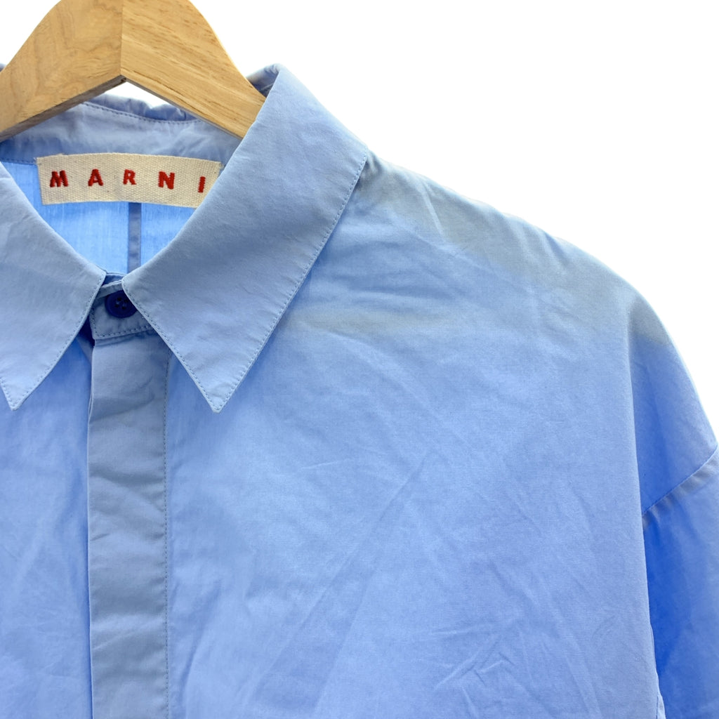 MARNI / マルニ | 2024SS | コットンポプリン フロントタック バックギャザー クロップドシャツ | 42 | レディース