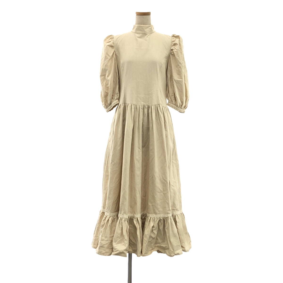 foufou / フーフー | CANDY DRESS CRAZY GARDEN high neck gather dress ギャザードレス | 1 | ベージュ | レディース