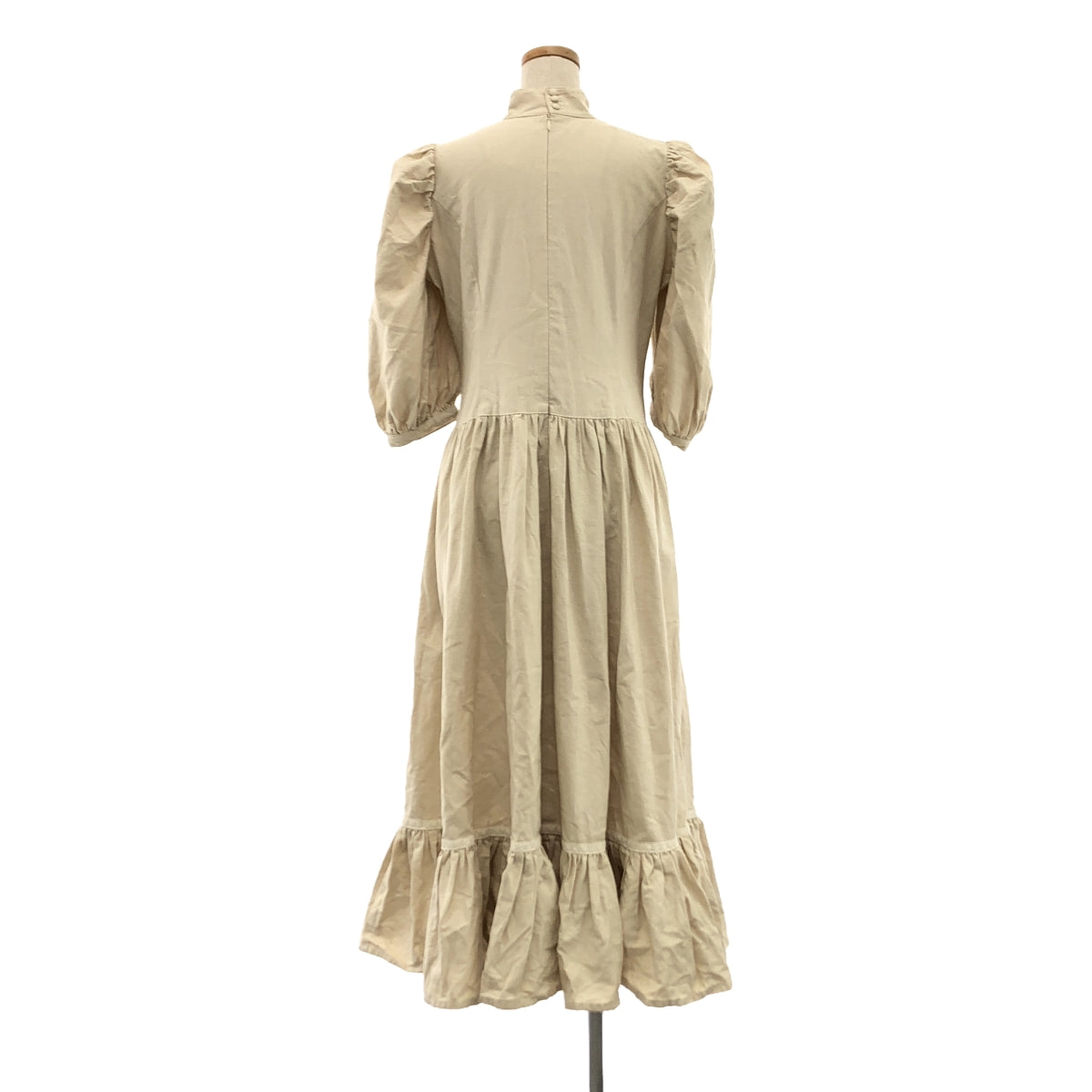foufou / フーフー | CANDY DRESS CRAZY GARDEN high neck gather dress ギャザードレス | 1 | ベージュ | レディース