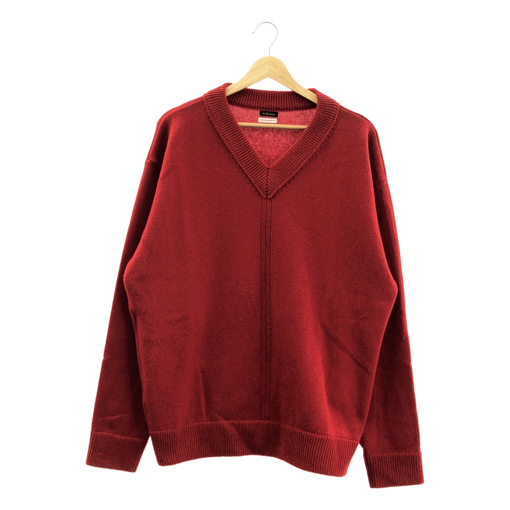 【美品】  ETS.MATERIAUX / マテリオ | 2024AW | × Letiquette FRENCH ARMY V-KNIT ウール フレンチアーミー Vネックニット | 3 | レッド | メンズ