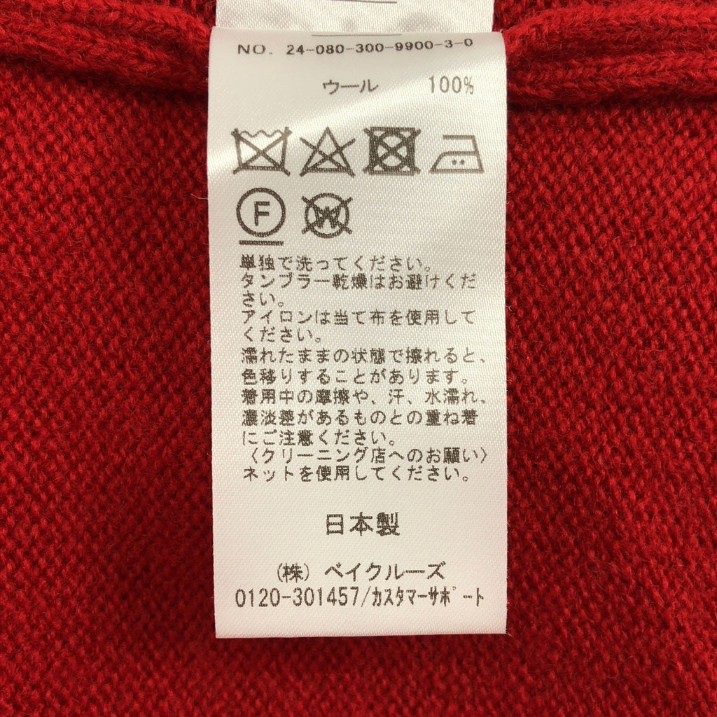 【美品】  ETS.MATERIAUX / マテリオ | 2024AW | × Letiquette FRENCH ARMY V-KNIT ウール フレンチアーミー Vネックニット | 3 | レッド | メンズ
