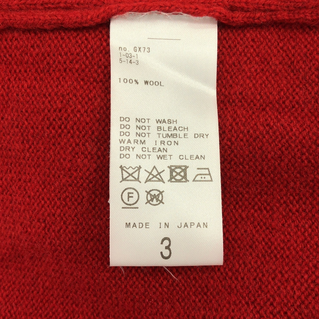 【美品】  ETS.MATERIAUX / マテリオ | 2024AW | × Letiquette FRENCH ARMY V-KNIT ウール フレンチアーミー Vネックニット | 3 | レッド | メンズ