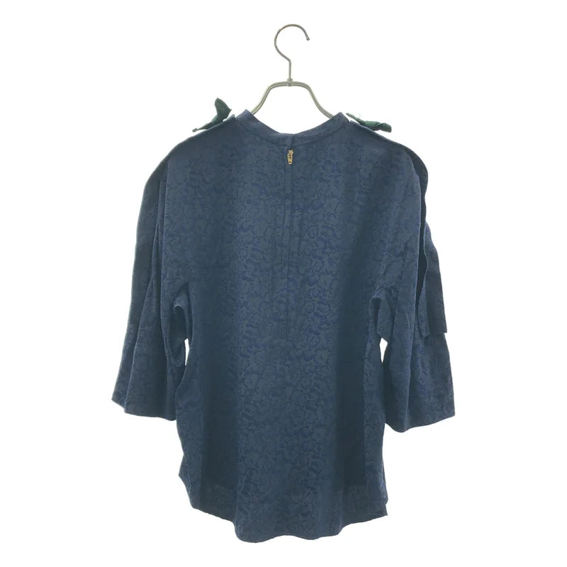 TOGA PULLA / トーガプルラ | Acetate jacquard blouse ジャガード ブラウス シャツ | 36 | レディース