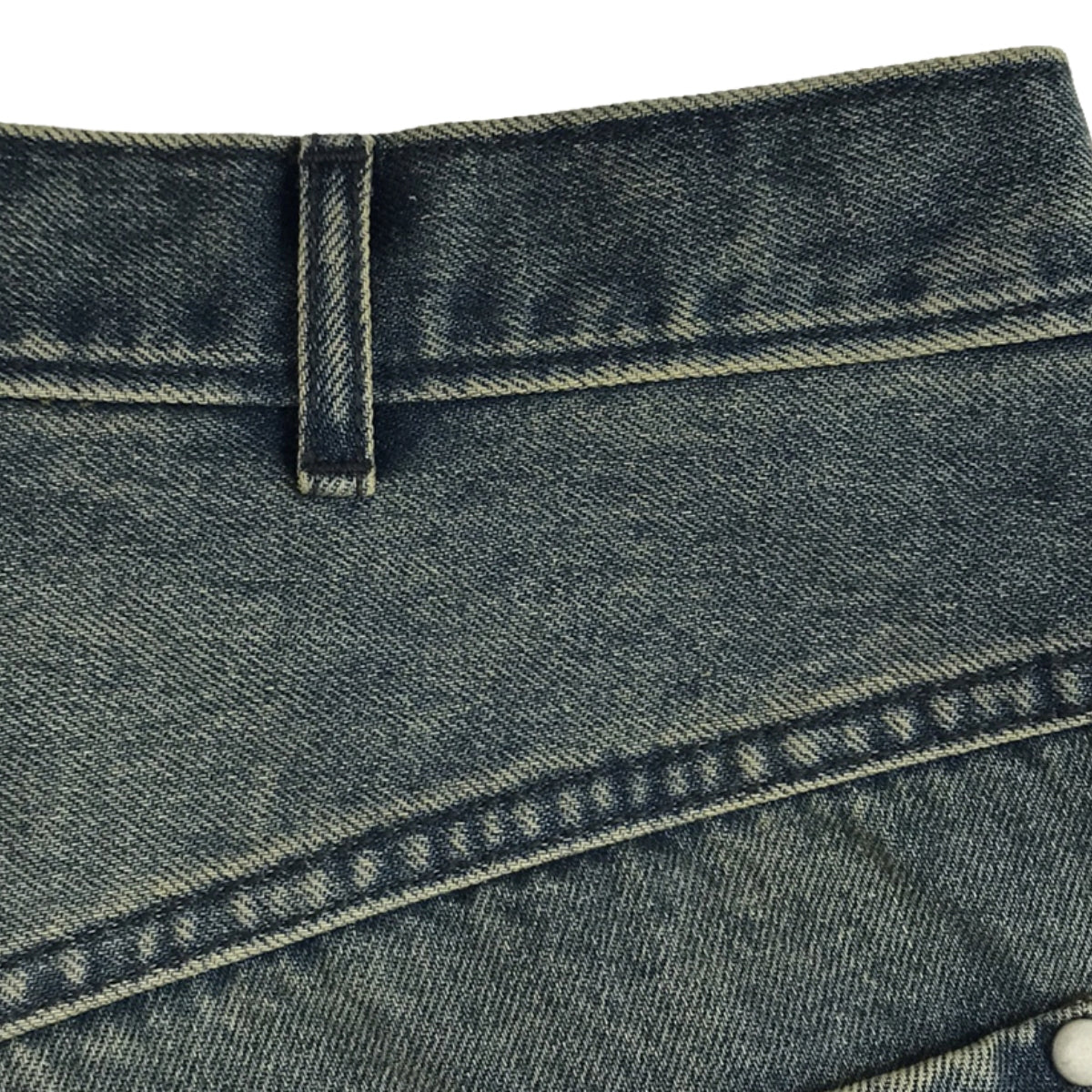 [Good Condition] SHIKITARI | FADED WIDE DENIM PANTS | Vintage Wide Denim Pants | L | Indigo | Men's