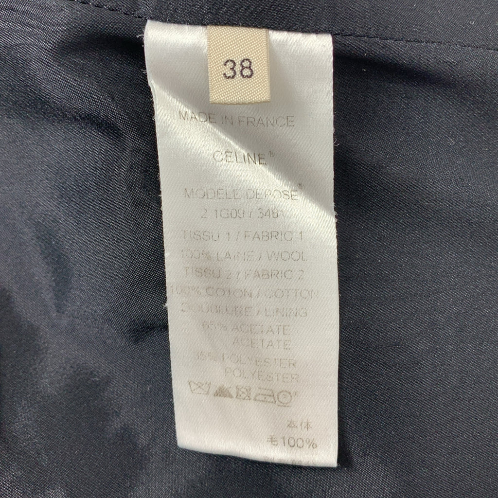 CELINE / セリーヌ | フィービー期 ウール 千鳥格子 サイドライン スラックス パンツ | 38 | レディース