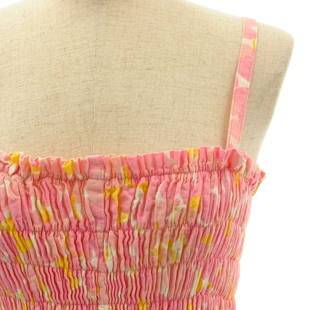 JUNYA WATANABE COMME des GARCONS / ジュンヤワタナベ | 2005SS | コットン フラワー柄 フロントギャザー キャミソール ワンピース |