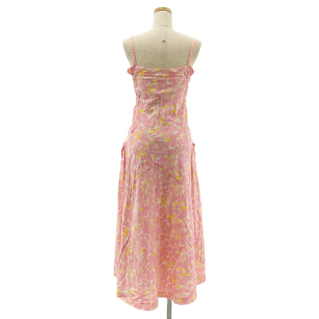 JUNYA WATANABE COMME des GARCONS / ジュンヤワタナベ | 2005SS | コットン フラワー柄 フロントギャザー キャミソール ワンピース |