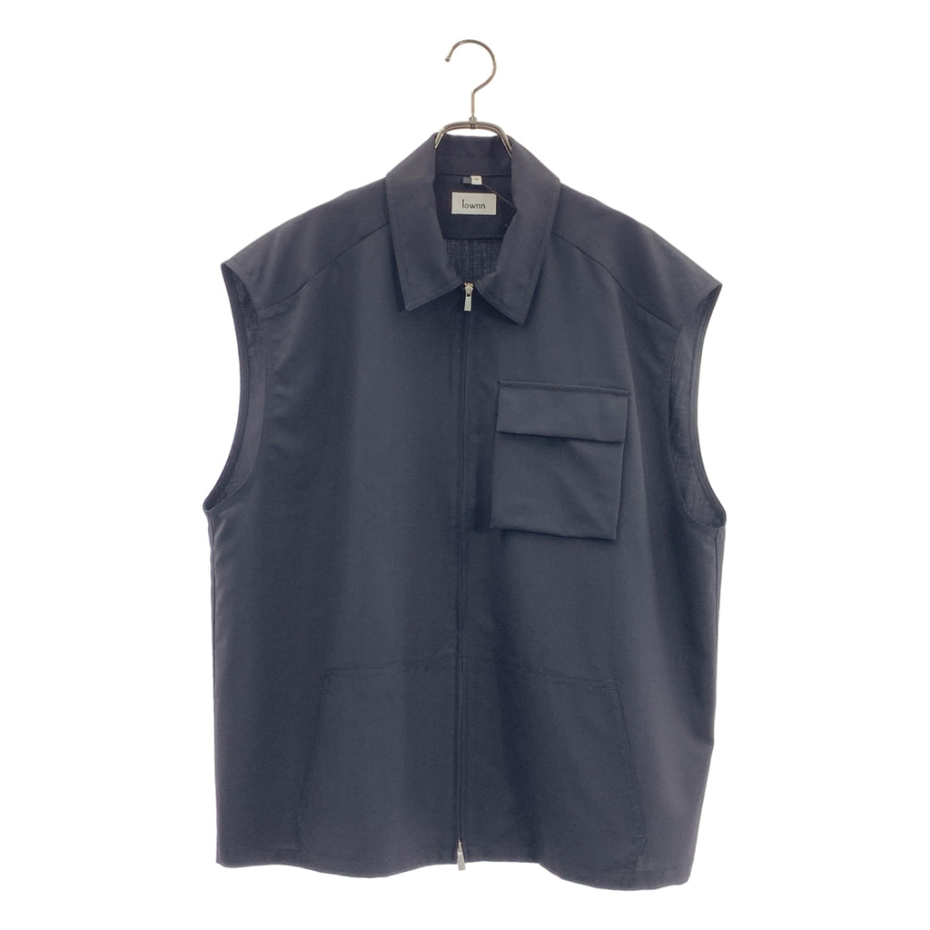 LOWNN / ローン | ウール モヘア ノースリーブ ダブルジップ ジャケット | 48 | メンズ