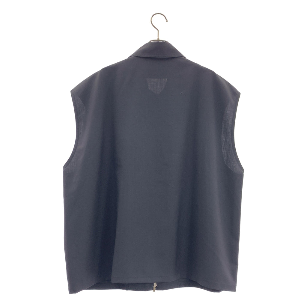 LOWNN / ローン | ウール モヘア ノースリーブ ダブルジップ ジャケット | 48 | メンズ