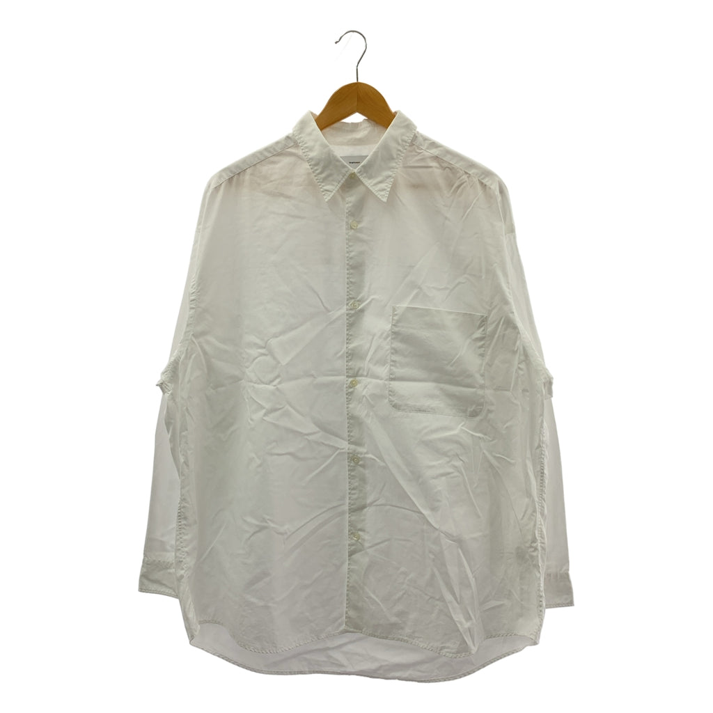 Graphpaper / グラフペーパー | Broad Oversized L/S Regular Collar Shirt オーバーサイズ シャツ | F | ホワイト | メンズ