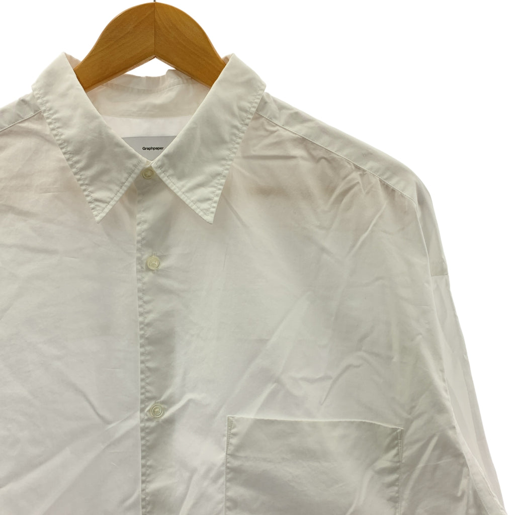 Graphpaper / グラフペーパー | Broad Oversized L/S Regular Collar Shirt オーバーサイズ シャツ | F | ホワイト | メンズ