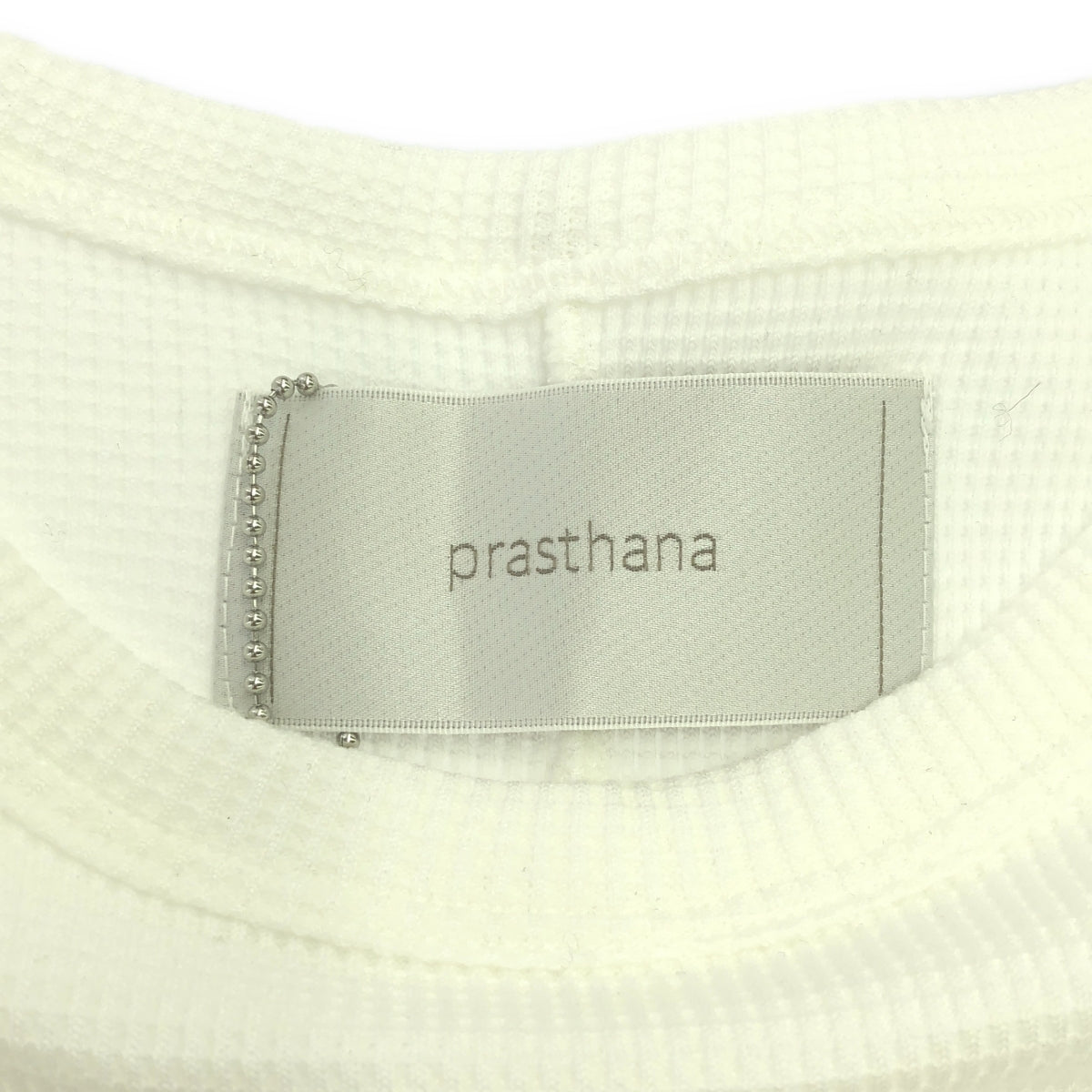 【신품】 prasthana / 프라스타나 | wide round neck | M | 화이트 | 남성