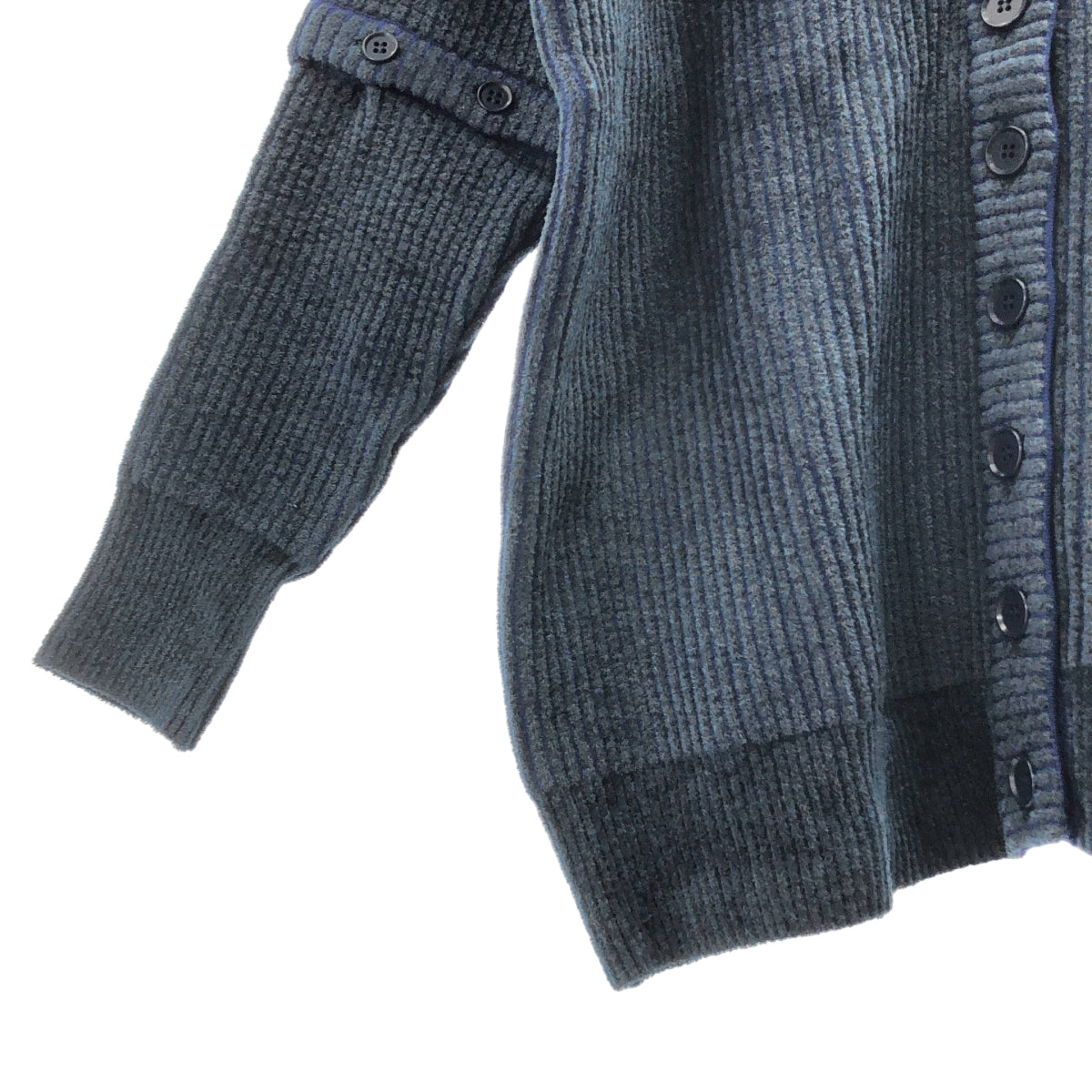 [全新品] TAN | 2023 秋冬 | 花卉提花開襟衫 | F碼 | 藍色 | 女款