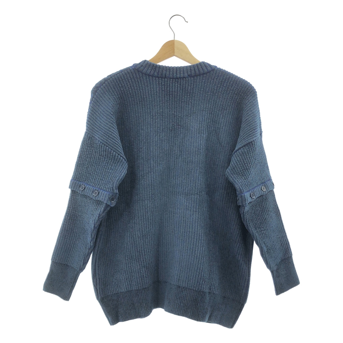 [全新品] TAN | 2023 秋冬 | 花卉提花開襟衫 | F碼 | 藍色 | 女款