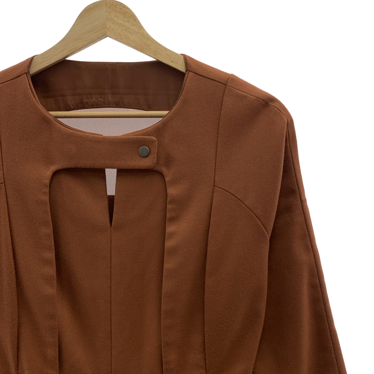 AMERI / アメリ | BELTED TUCK PLEATS DRESS ワンピース | M | ブラウン | レディース