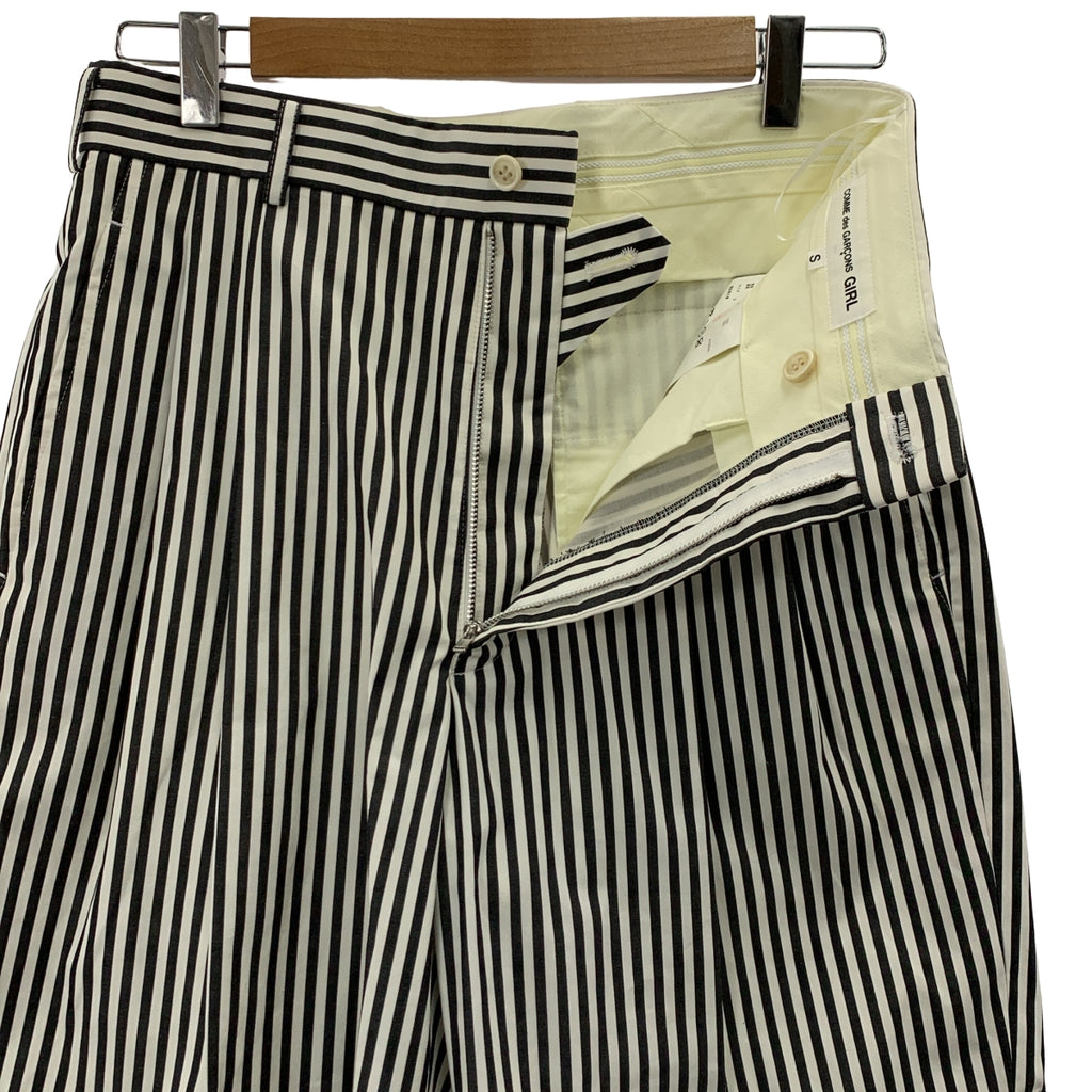 COMME des GARCONS GIRL / コムデギャルソンガール | 2024SS | コットン ストライプ ハーフパンツ | S |