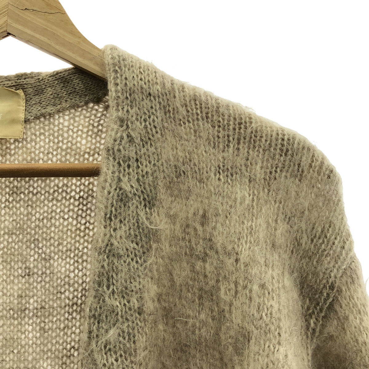 ジュンミカミ junmikami モヘアカーディガン　ベージュ JUN MIKAMI / ジュンミカミ | モヘア混 ロングニット カーディガン