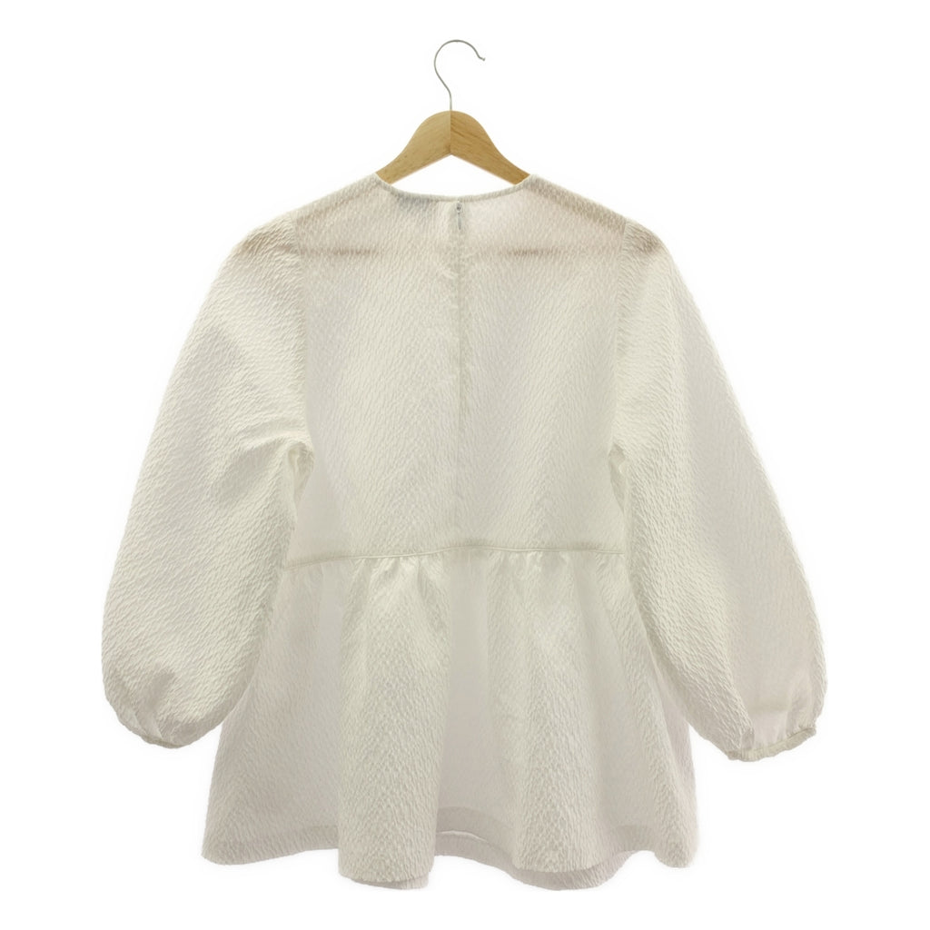 UNITED ARROWS / ユナイテッドアローズ | エアリージャカード ペプラム 9SL ブラウス | 38 | レディース