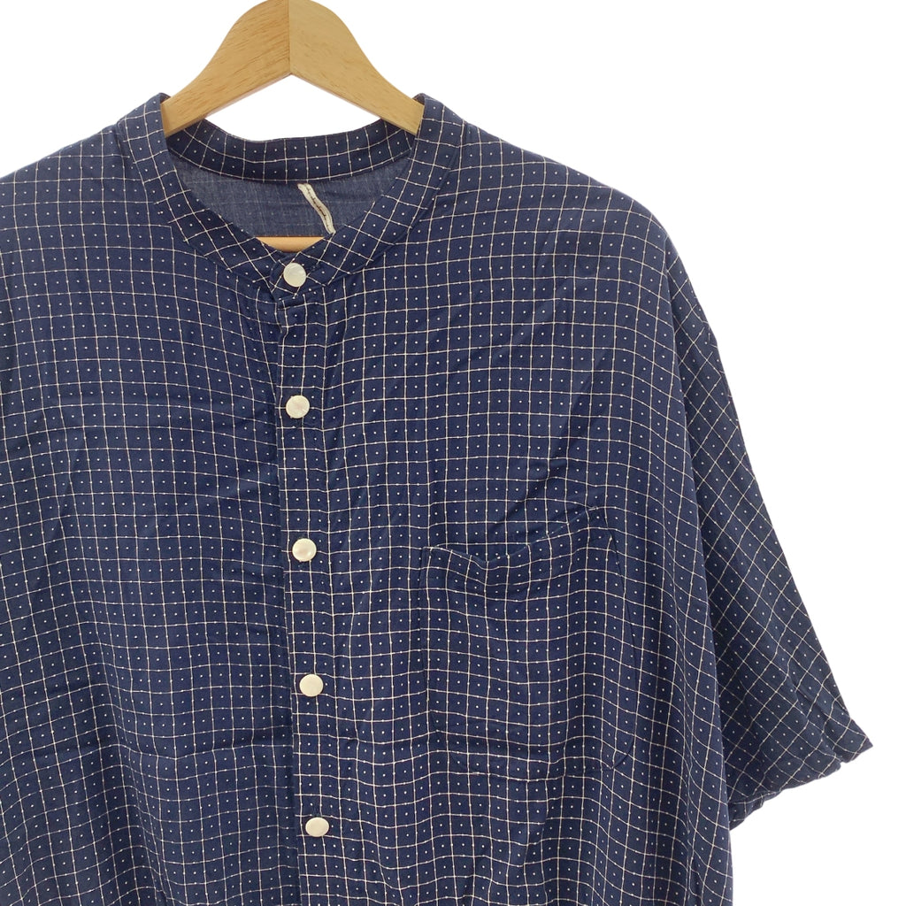 m's braque / エムズブラック | レーヨン 総柄 ハーフスリーブシャツ ブラウス | 38 |